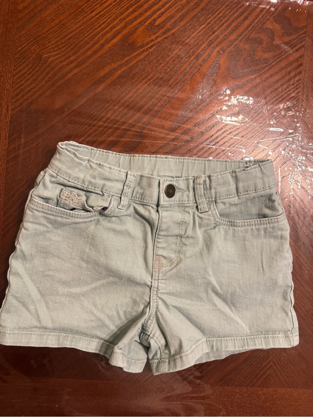 Carter's Light Mint Green Denim Shorts
